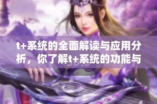 t+系统的全面解读与应用分析，你了解t+系统的功能与特点吗