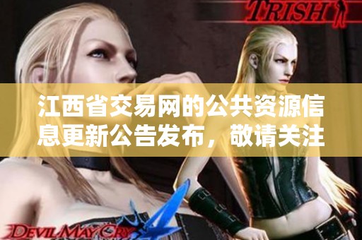 江西省交易网的公共资源信息更新公告发布，敬请关注相关事宜