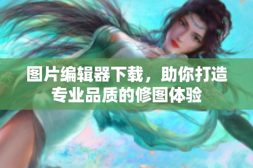 图片编辑器下载，助你打造专业品质的修图体验