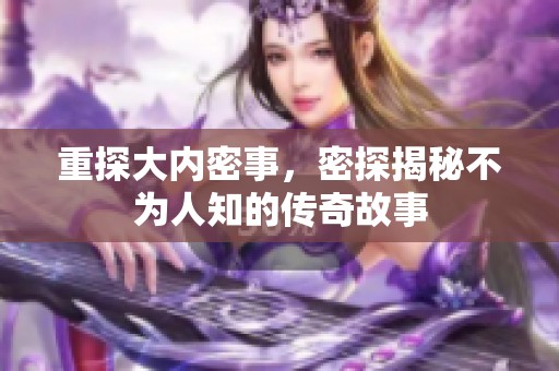 重探大内密事，密探揭秘不为人知的传奇故事