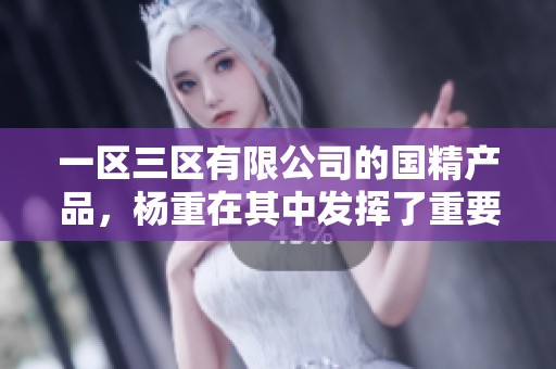 一区三区有限公司的国精产品，杨重在其中发挥了重要作用