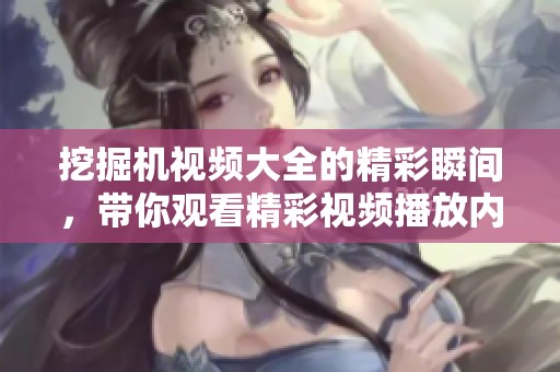 挖掘机视频大全的精彩瞬间，带你观看精彩视频播放内容