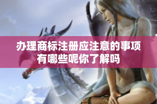 办理商标注册应注意的事项有哪些呢你了解吗