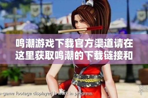 鸣潮游戏下载官方渠道请在这里获取鸣潮的下载链接和相关信息