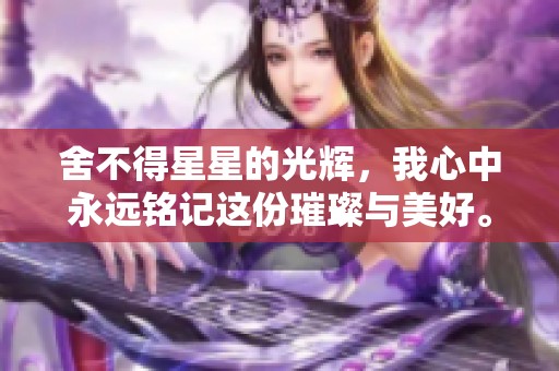 舍不得星星的光辉，我心中永远铭记这份璀璨与美好。
