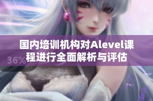 国内培训机构对Alevel课程进行全面解析与评估