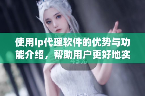 使用ip代理软件的优势与功能介绍，帮助用户更好地实现网络保护