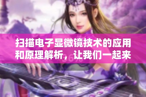 扫描电子显微镜技术的应用和原理解析，让我们一起来了解一下这个先进的工具。