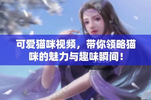 可爱猫咪视频，带你领略猫咪的魅力与趣味瞬间！