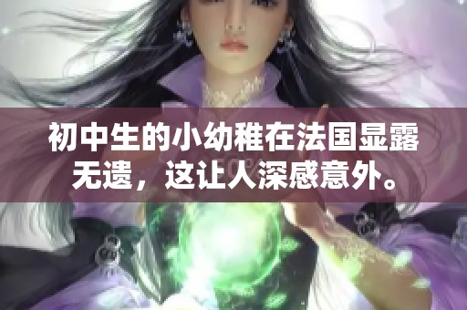 初中生的小幼稚在法国显露无遗，这让人深感意外。