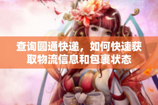 查询圆通快递，如何快速获取物流信息和包裹状态