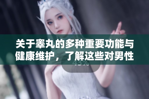 关于睾丸的多种重要功能与健康维护，了解这些对男性至关重要
