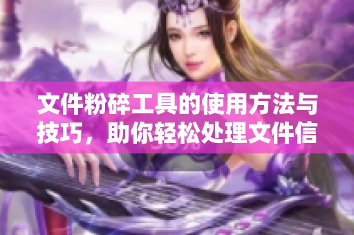 文件粉碎工具的使用方法与技巧，助你轻松处理文件信息安全问题