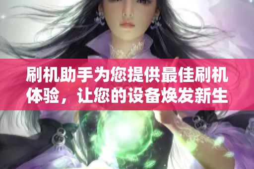 刷机助手为您提供最佳刷机体验，让您的设备焕发新生