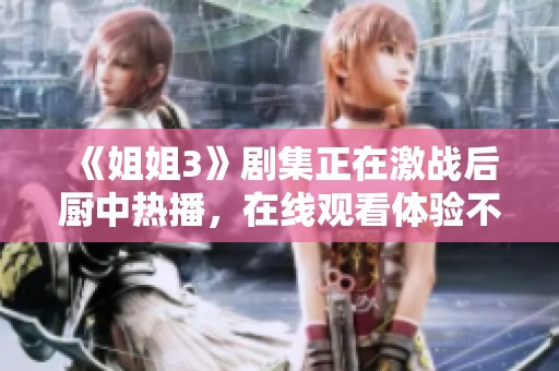 《姐姐3》剧集正在激战后厨中热播，在线观看体验不容错过