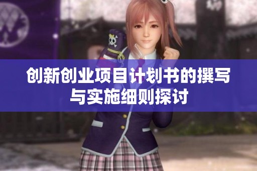创新创业项目计划书的撰写与实施细则探讨