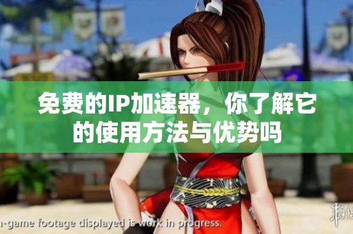 免费的IP加速器，你了解它的使用方法与优势吗