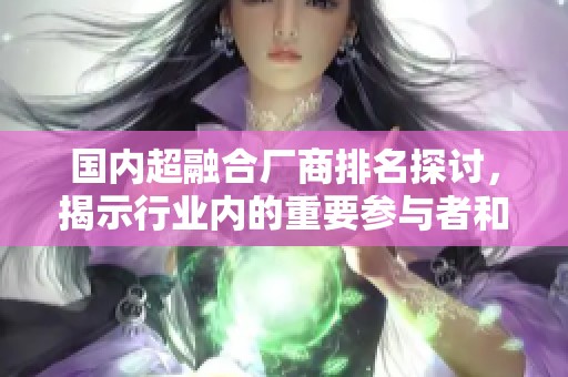 国内超融合厂商排名探讨，揭示行业内的重要参与者和竞争格局