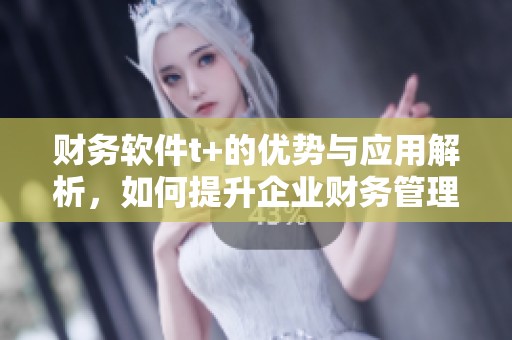 财务软件t+的优势与应用解析，如何提升企业财务管理效率