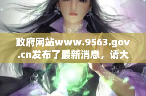 政府网站www.9563.gov.cn发布了最新消息，请大家关注相关信息。