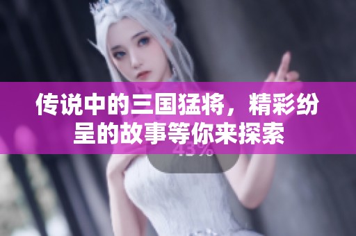 传说中的三国猛将，精彩纷呈的故事等你来探索