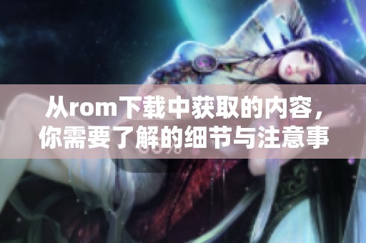 从rom下载中获取的内容，你需要了解的细节与注意事项