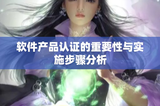 软件产品认证的重要性与实施步骤分析