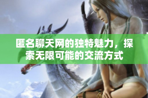 匿名聊天网的独特魅力，探索无限可能的交流方式