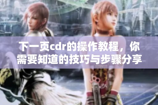 下一页cdr的操作教程，你需要知道的技巧与步骤分享