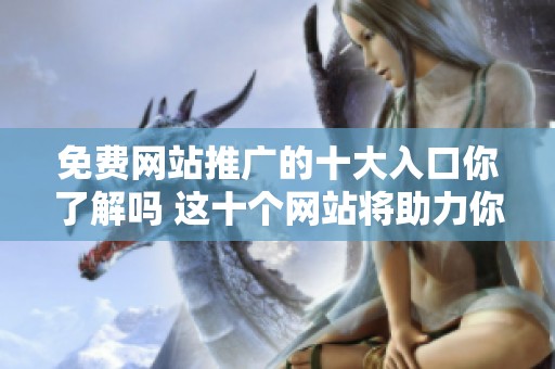 免费网站推广的十大入口你了解吗 这十个网站将助力你的推广工作