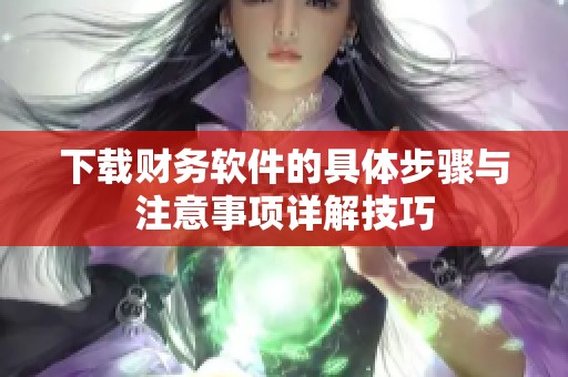 下载财务软件的具体步骤与注意事项详解技巧