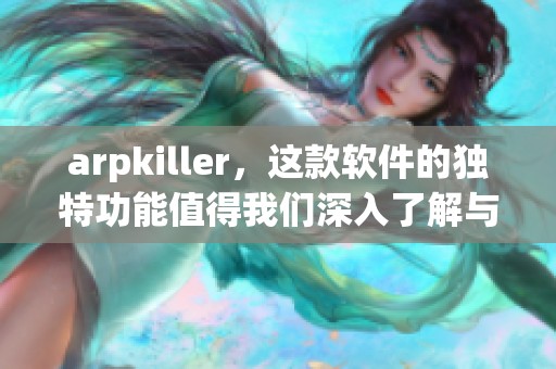 arpkiller，这款软件的独特功能值得我们深入了解与探索