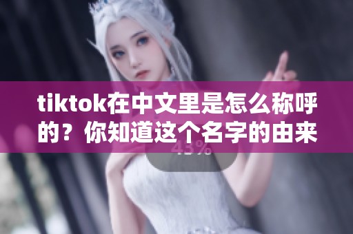 tiktok在中文里是怎么称呼的？你知道这个名字的由来吗