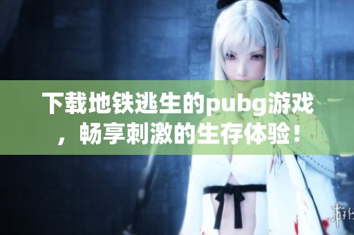 下载地铁逃生的pubg游戏，畅享刺激的生存体验！