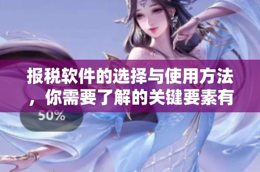 报税软件的选择与使用方法，你需要了解的关键要素有哪些