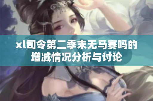 xl司令第二季末无马赛吗的增减情况分析与讨论
