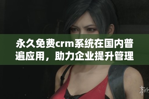 永久免费crm系统在国内普遍应用，助力企业提升管理效率