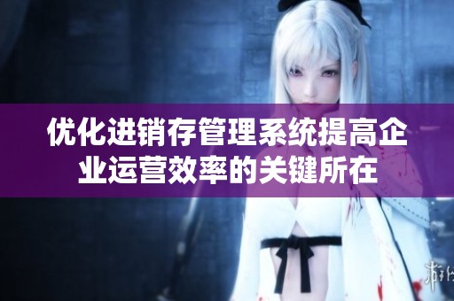 优化进销存管理系统提高企业运营效率的关键所在