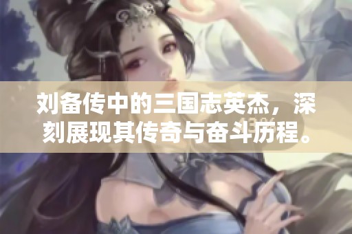 刘备传中的三国志英杰，深刻展现其传奇与奋斗历程。