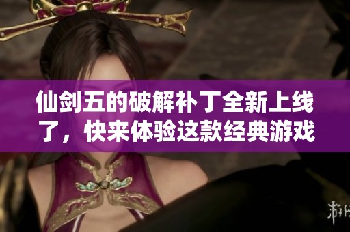 仙剑五的破解补丁全新上线了，快来体验这款经典游戏的无限乐趣！