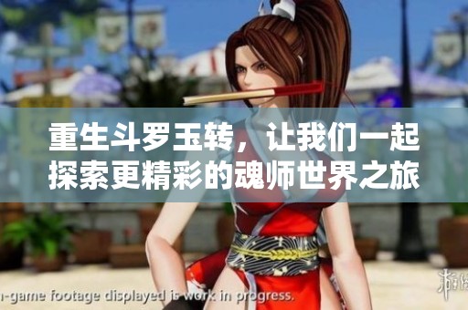 重生斗罗玉转，让我们一起探索更精彩的魂师世界之旅