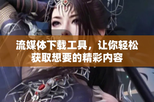流媒体下载工具，让你轻松获取想要的精彩内容