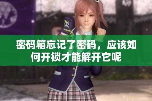 密码箱忘记了密码，应该如何开锁才能解开它呢