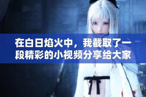 在白日焰火中，我截取了一段精彩的小视频分享给大家。