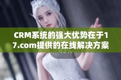 CRM系统的强大优势在于17.com提供的在线解决方案