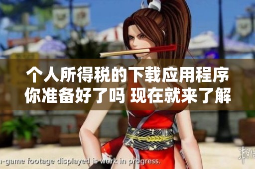 个人所得税的下载应用程序你准备好了吗 现在就来了解一下吧