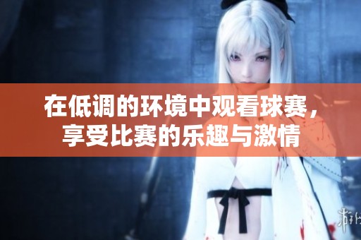 在低调的环境中观看球赛，享受比赛的乐趣与激情
