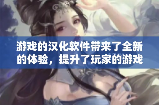 游戏的汉化软件带来了全新的体验，提升了玩家的游戏乐趣与参与感