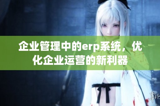 企业管理中的erp系统，优化企业运营的新利器