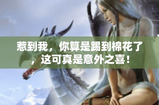 惹到我，你算是踢到棉花了，这可真是意外之喜！